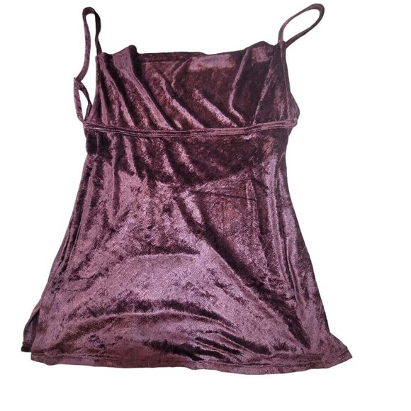 NWT Free People All Night Velvet Tunic Cowl Neck Sleeveless Top Fig Jam Size S - Picture 3 of 9